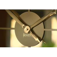 Nástenné kovové hodiny Loft Flexistyle z21a, 50cm zlatá